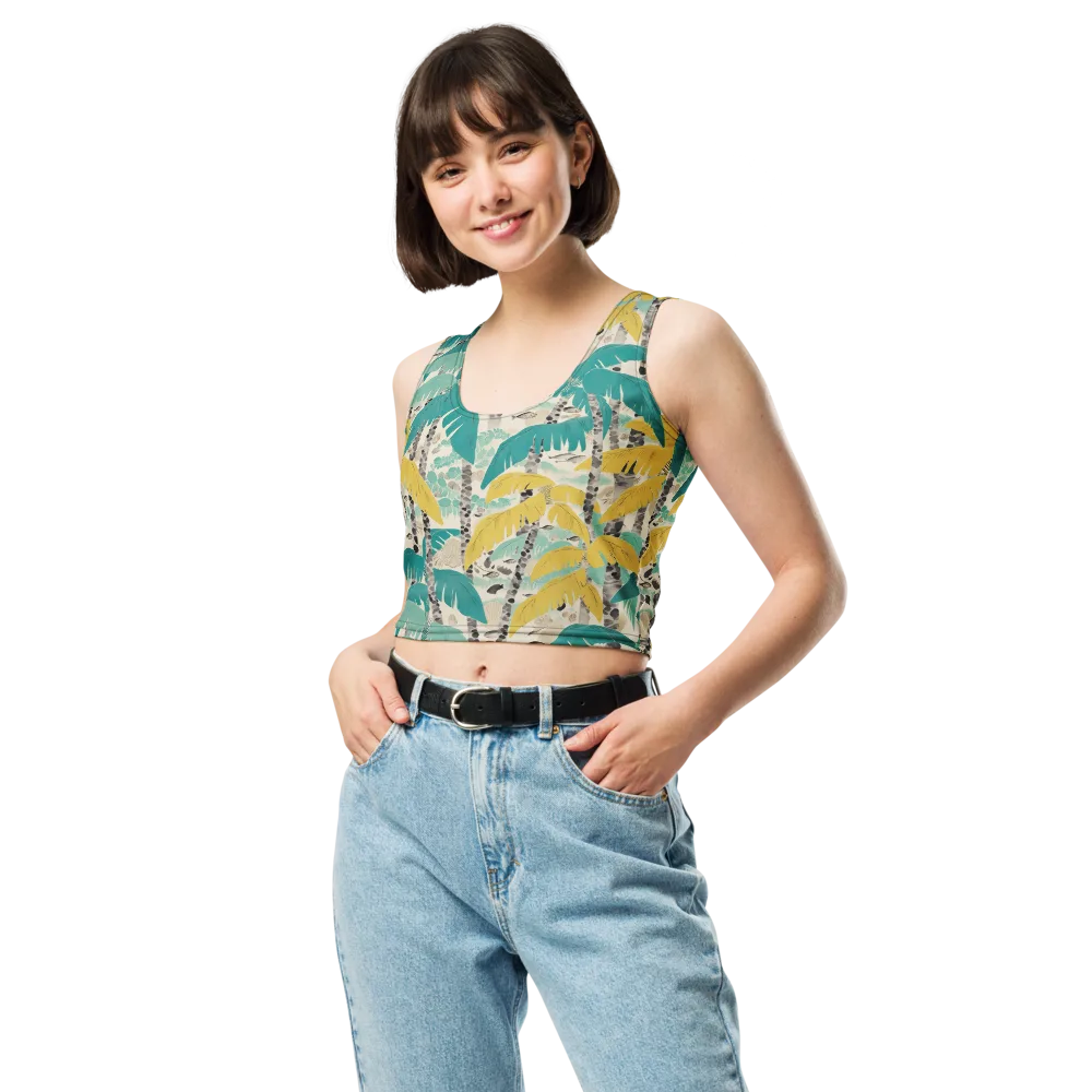 Lagoon Canopy on Crop Top — Front