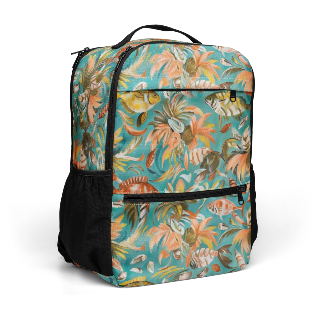 Tropical Undertow on Utility Backpack — Right Front