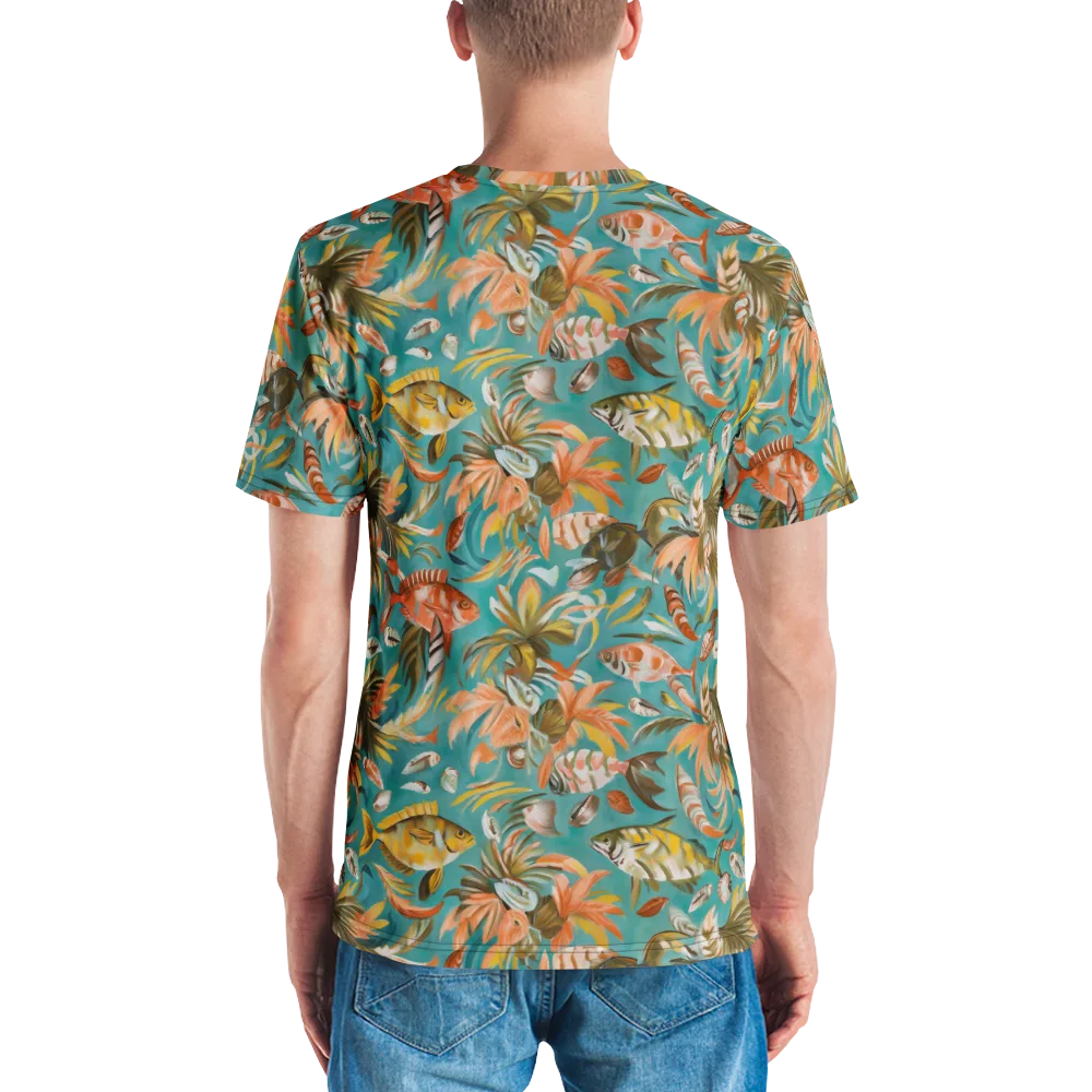 Tropical Undertow on Men's Crew Neck T-Shirt — Back
