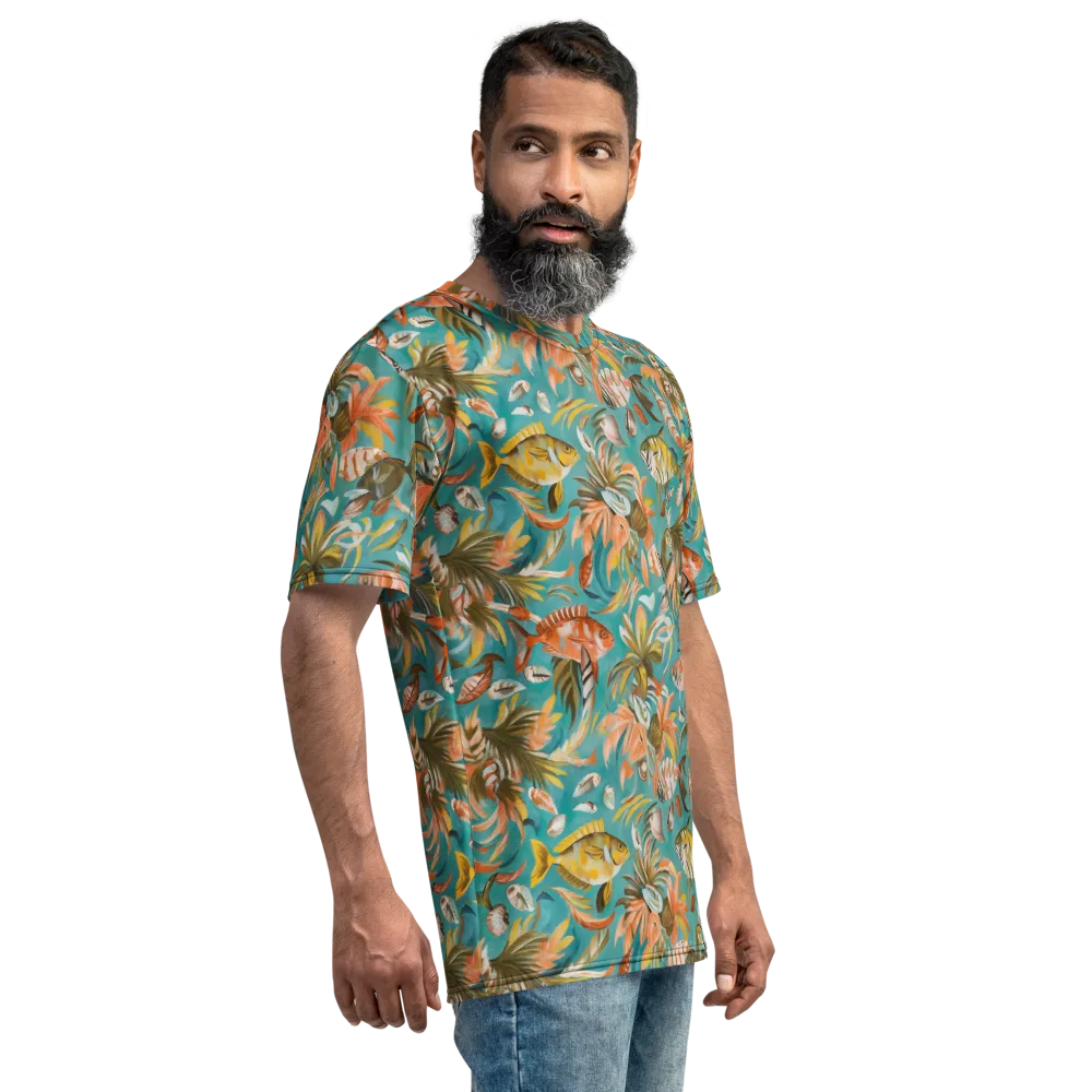 Tropical Undertow on Men's Crew Neck T-Shirt — Right