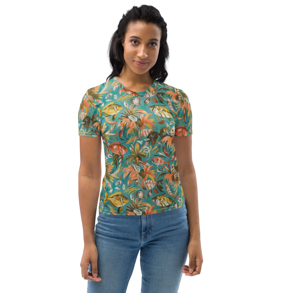 Tropical Undertow on Women's Crew Neck T-Shirt — Front