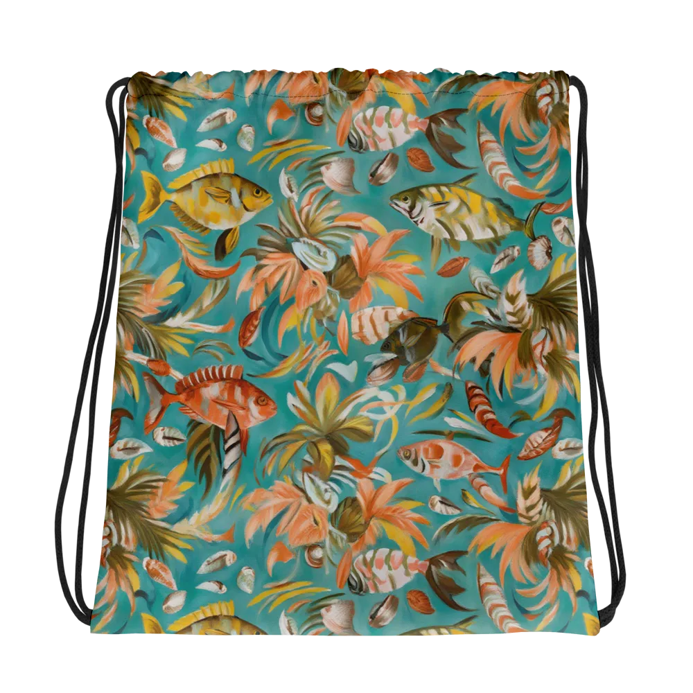 Tropical Undertow on Drawstring Bag — Photo