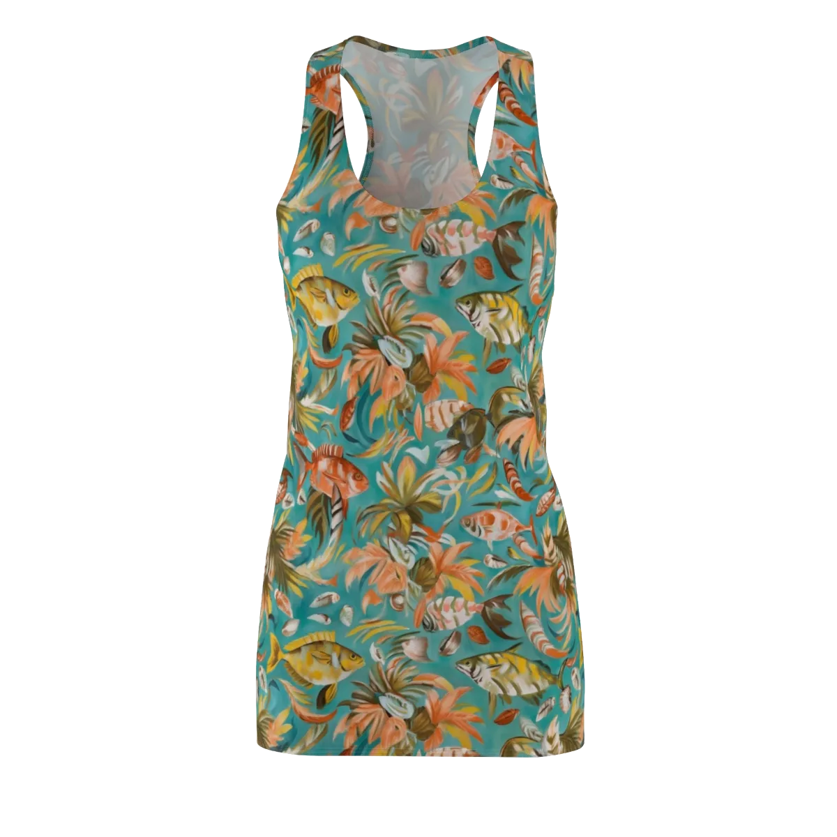Tropical Undertow on Racerback Dress — Front