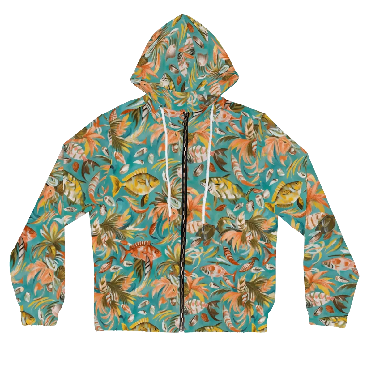 Tropical Undertow on Women's Full-Zip Hoodie — Front
