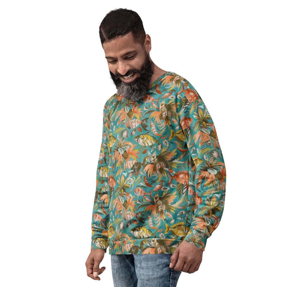 Tropical Undertow on Sweatshirt — Left Front
