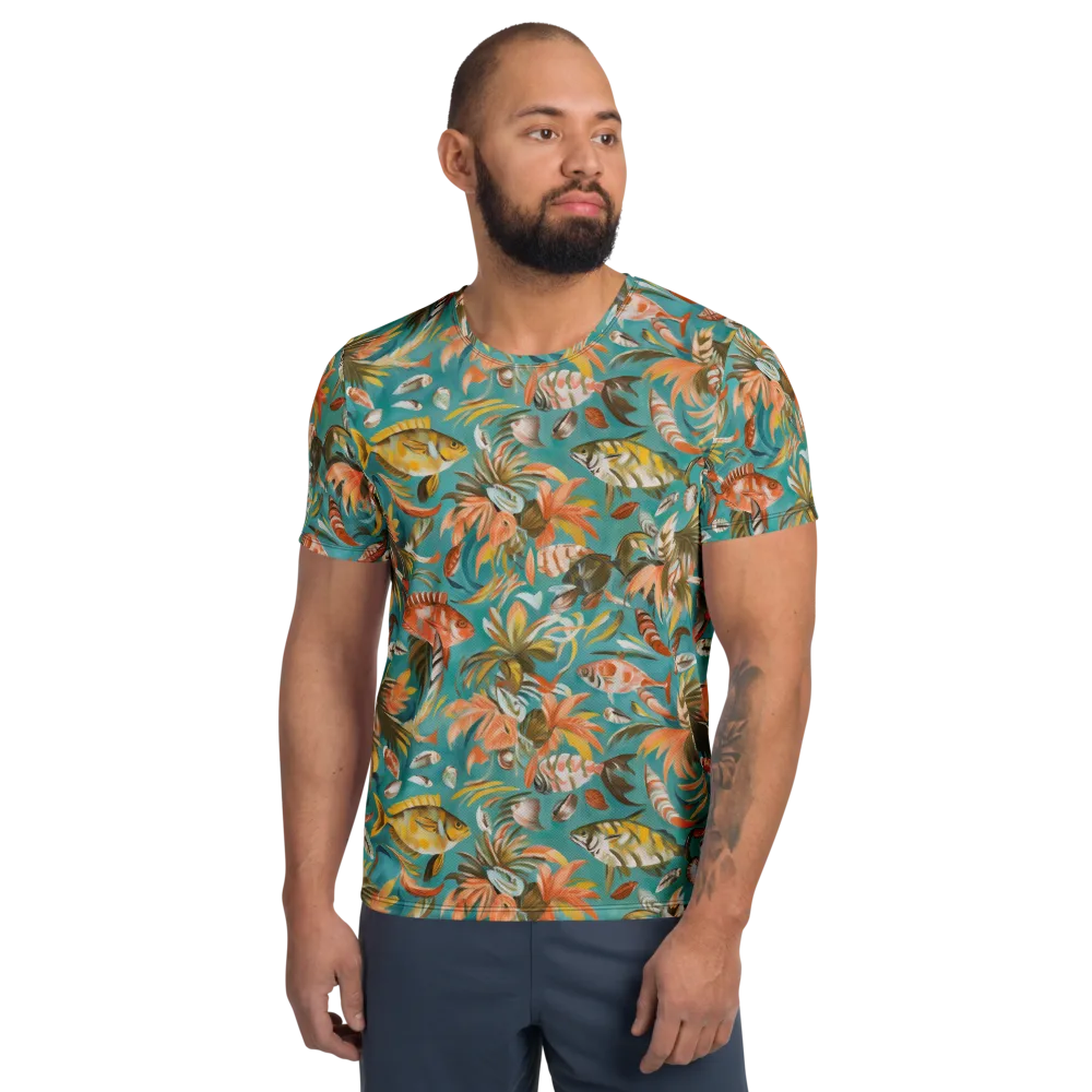 Tropical Undertow on Men's Athletic T-Shirt — Front
