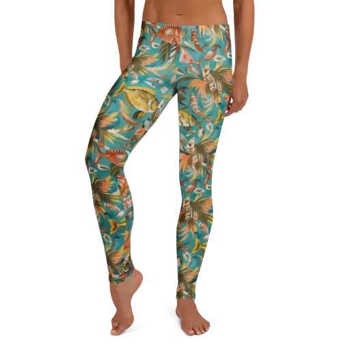 Tropical Undertow on a Leggings