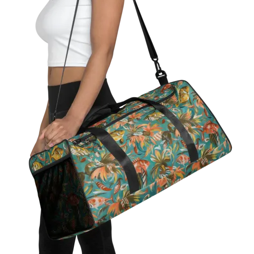 Tropical Undertow on a Duffle Bag
