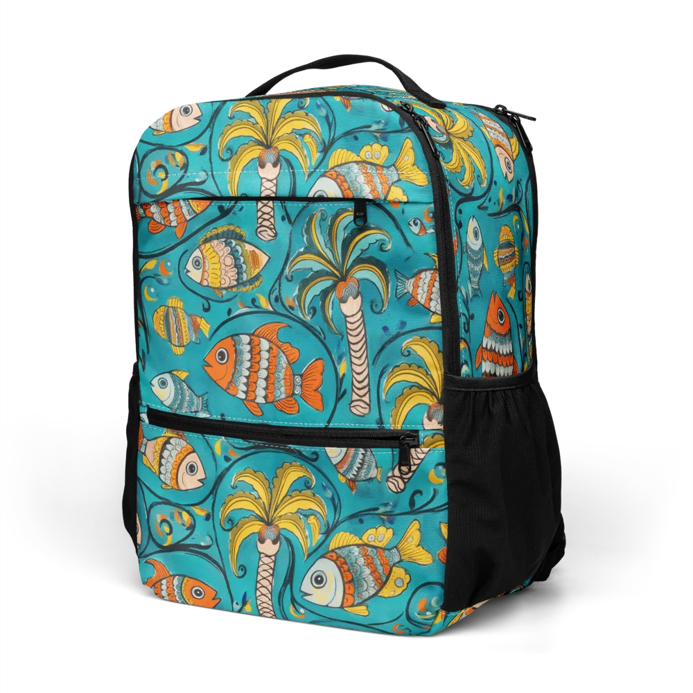 Palmfish Reverie on Utility Backpack — Left Front