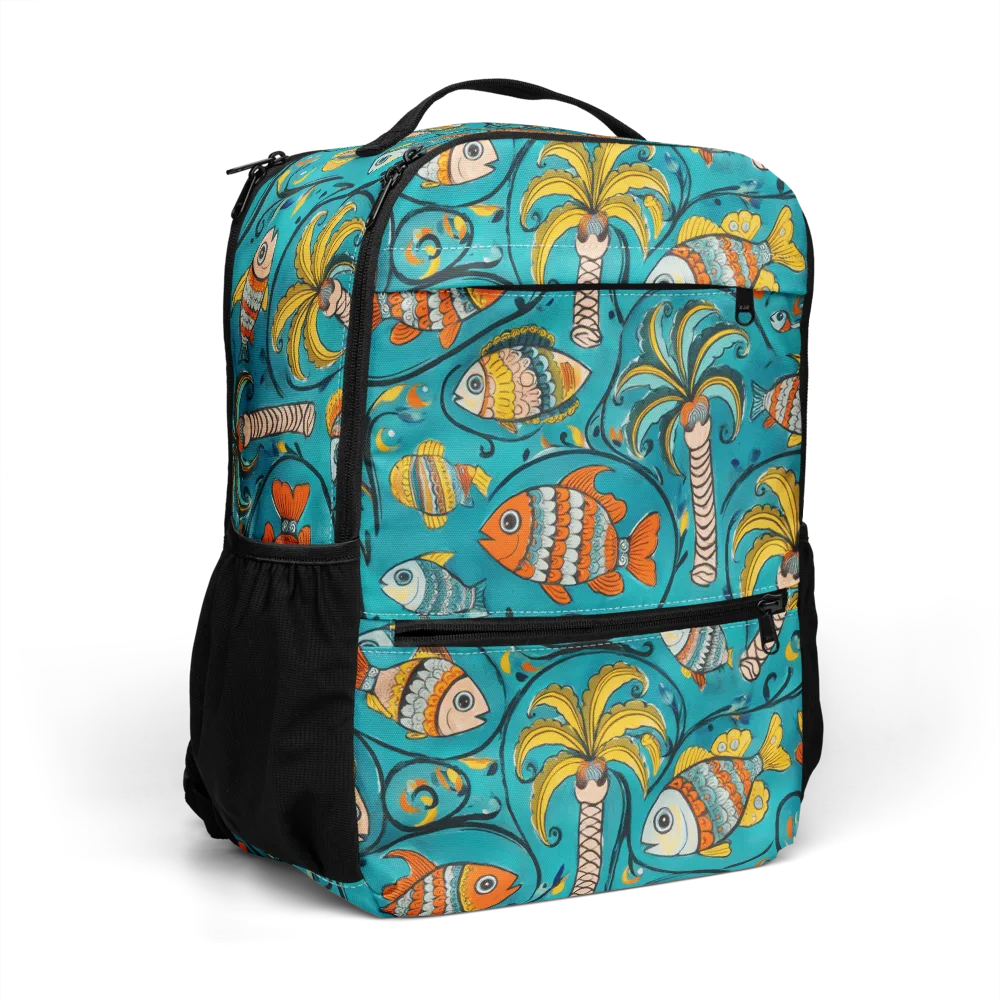Palmfish Reverie on Utility Backpack — Right Front