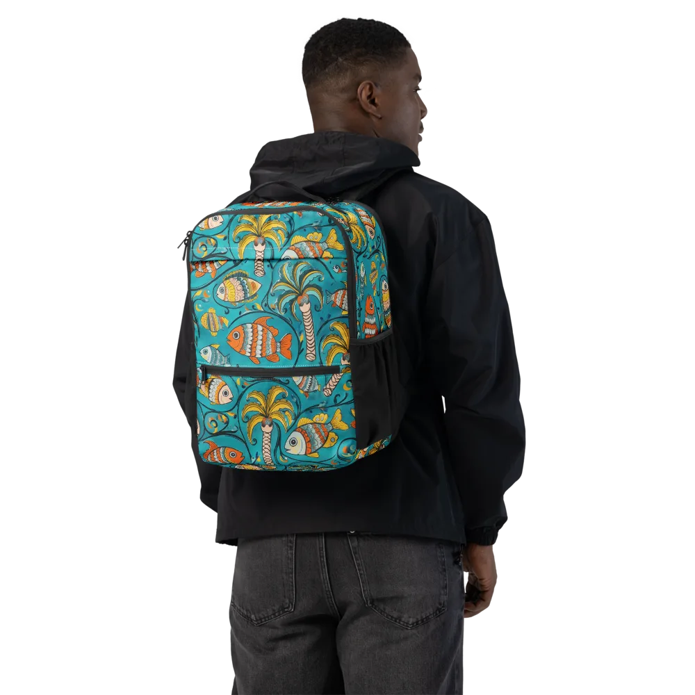 Palmfish Reverie on Utility Backpack — Back