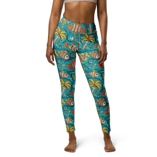 Palmfish Reverie on a Yoga Leggings