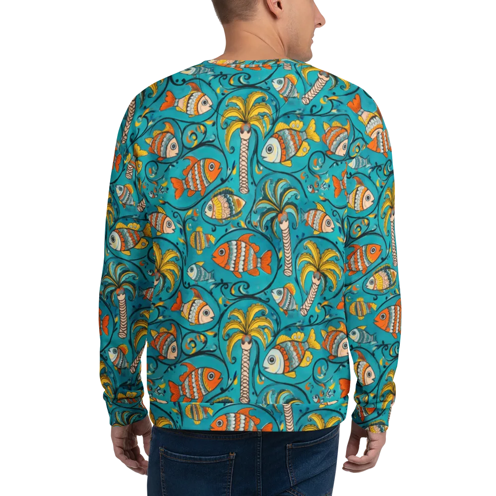 Palmfish Reverie on Sweatshirt — Back