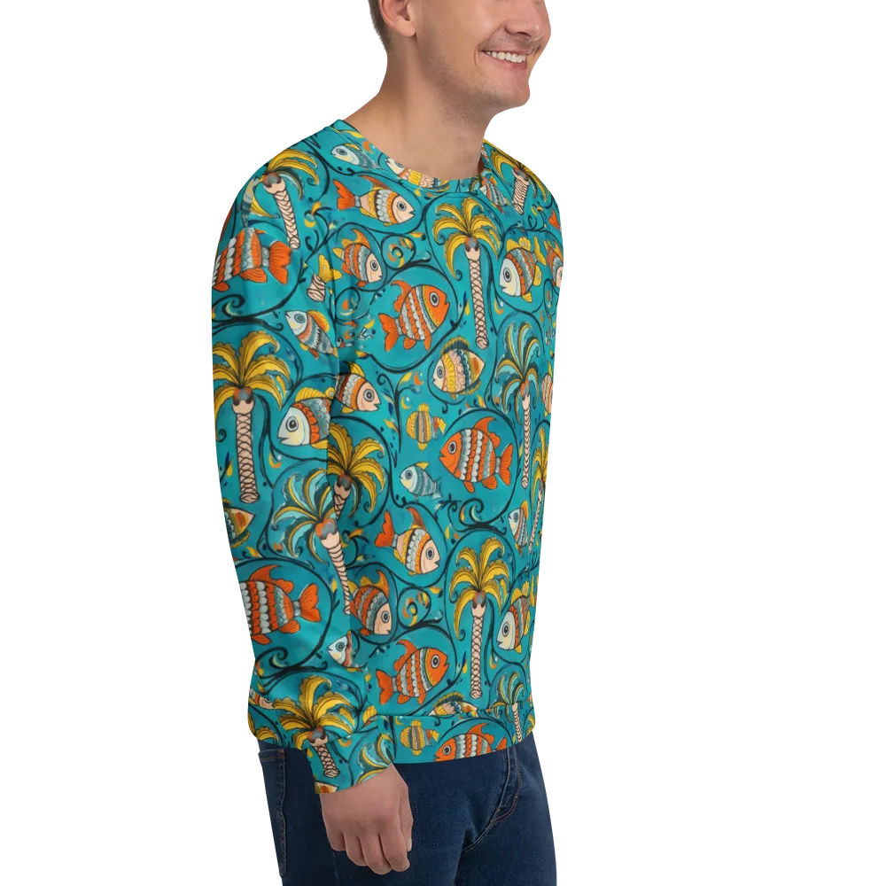 Palmfish Reverie on Sweatshirt — Right Front