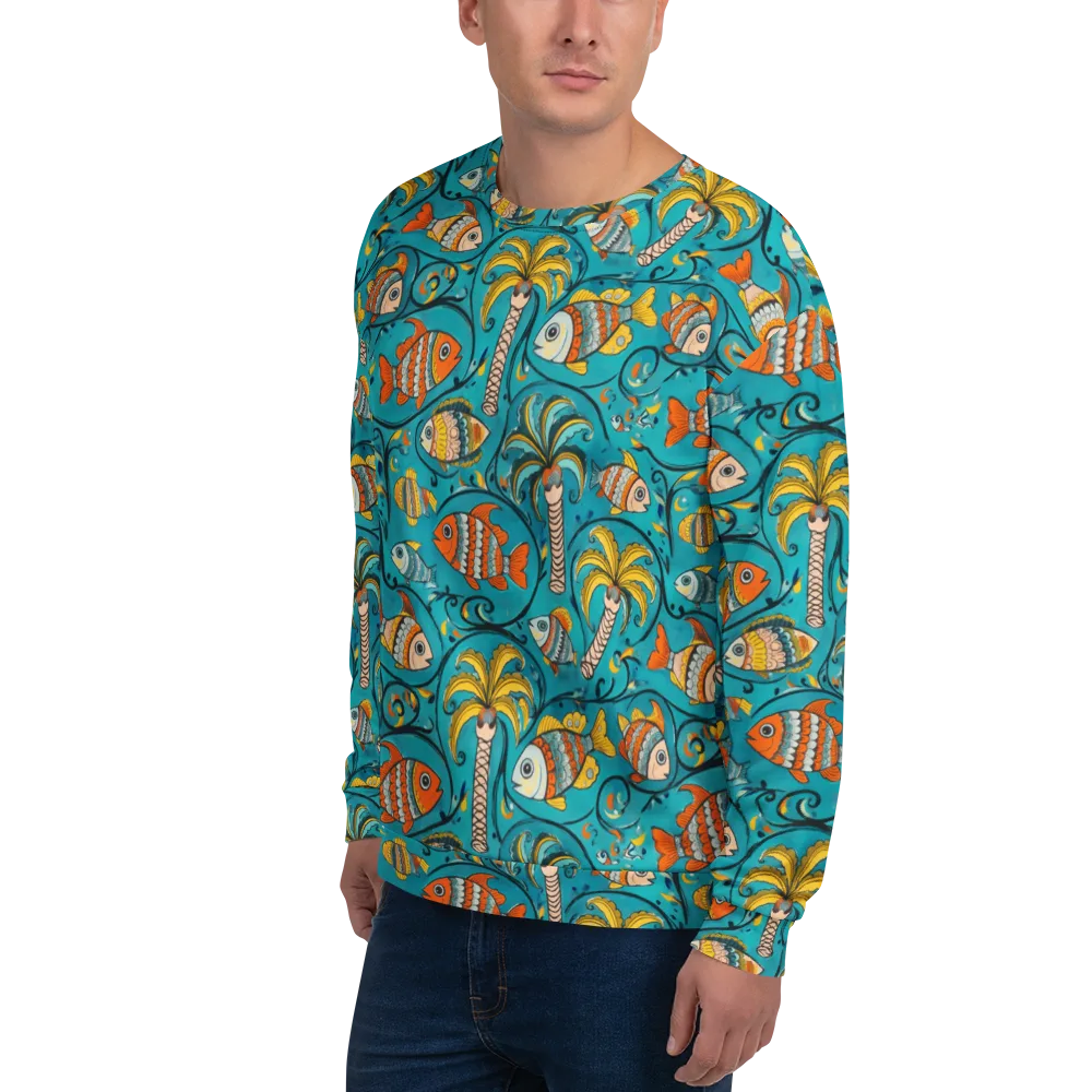 Palmfish Reverie on Sweatshirt — Left Front