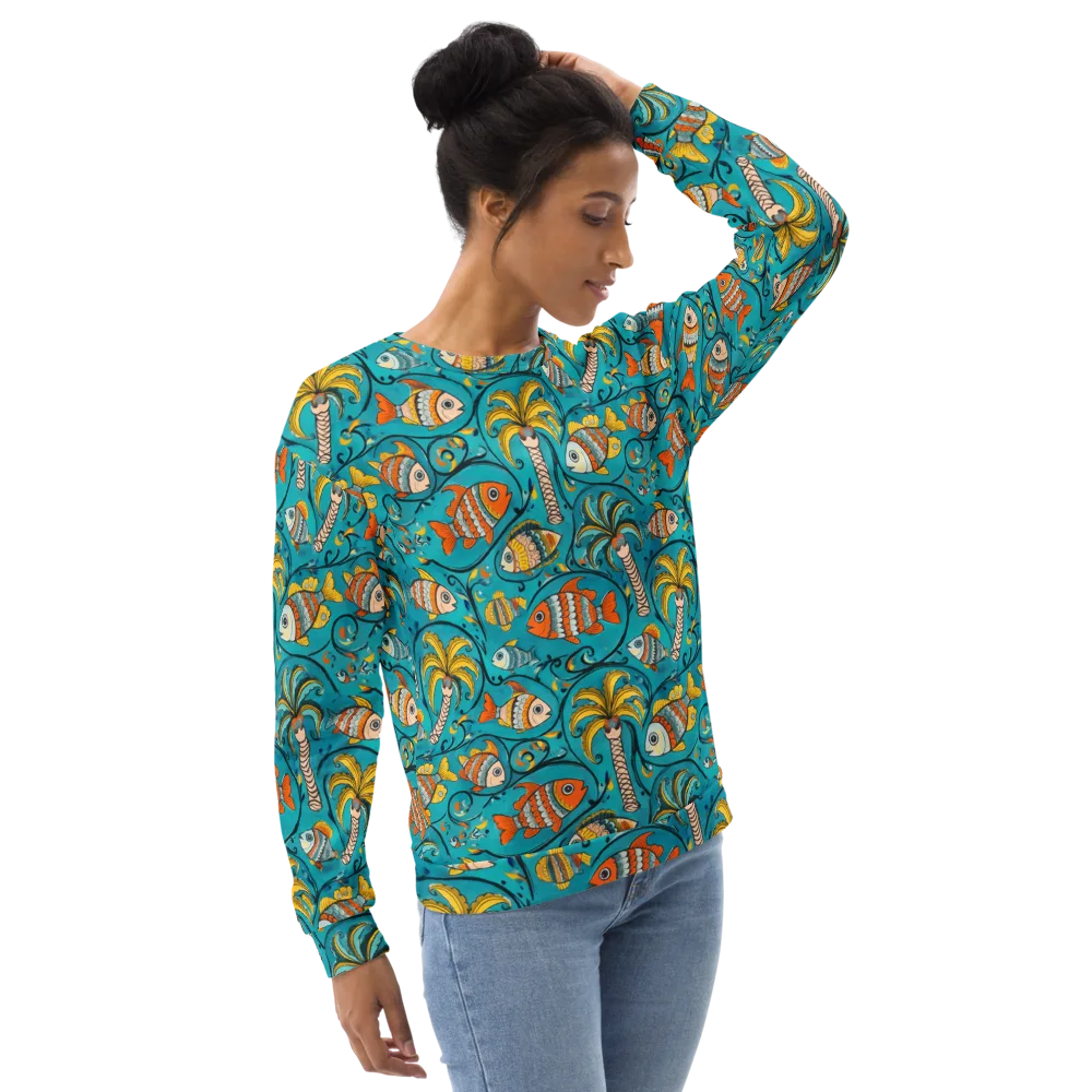 Palmfish Reverie on Sweatshirt — Right Front