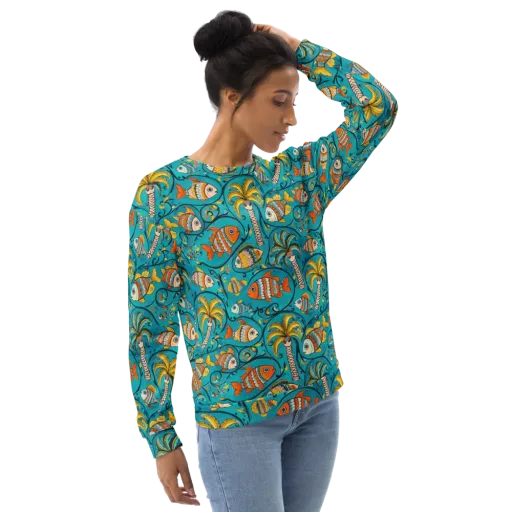 Palmfish Reverie on a Sweatshirt