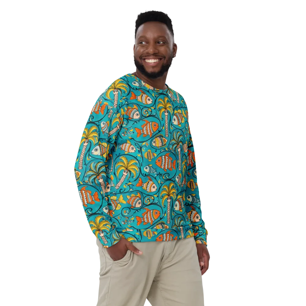Palmfish Reverie on Sweatshirt — Front