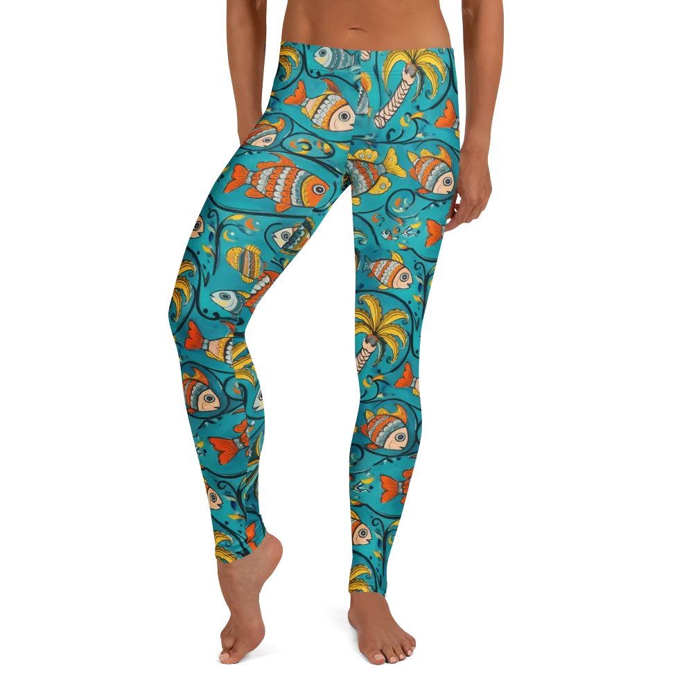 Palmfish Reverie on Leggings — Front