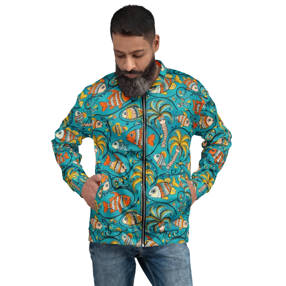 Palmfish Reverie on Bomber Jacket — Front