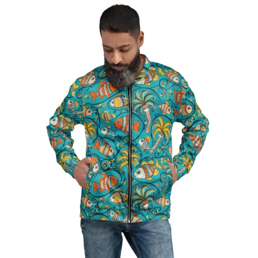 Palmfish Reverie on a Bomber Jacket