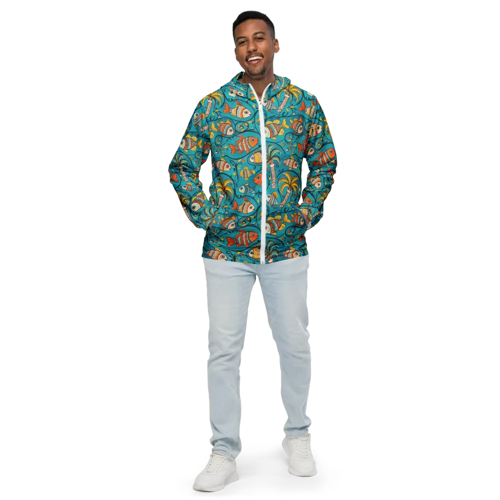 Palmfish Reverie on Men's Windbreaker — Front