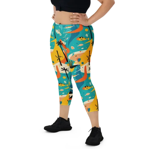 Tidal Modernism on a Capri Leggings