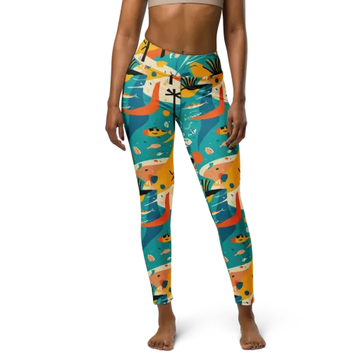 Tidal Modernism on a Yoga Leggings