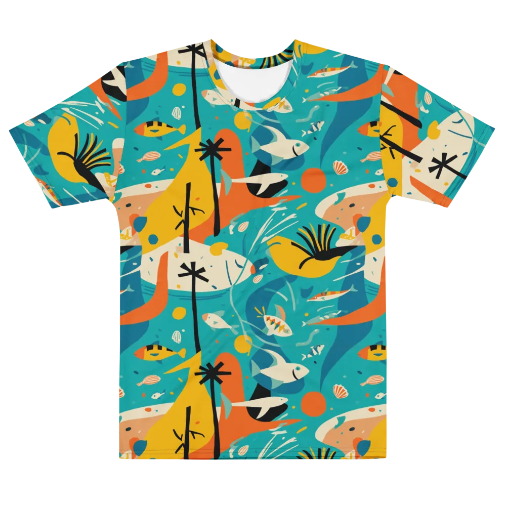 Tidal Modernism on Men's Cotton Crew Neck T-Shirt — Front