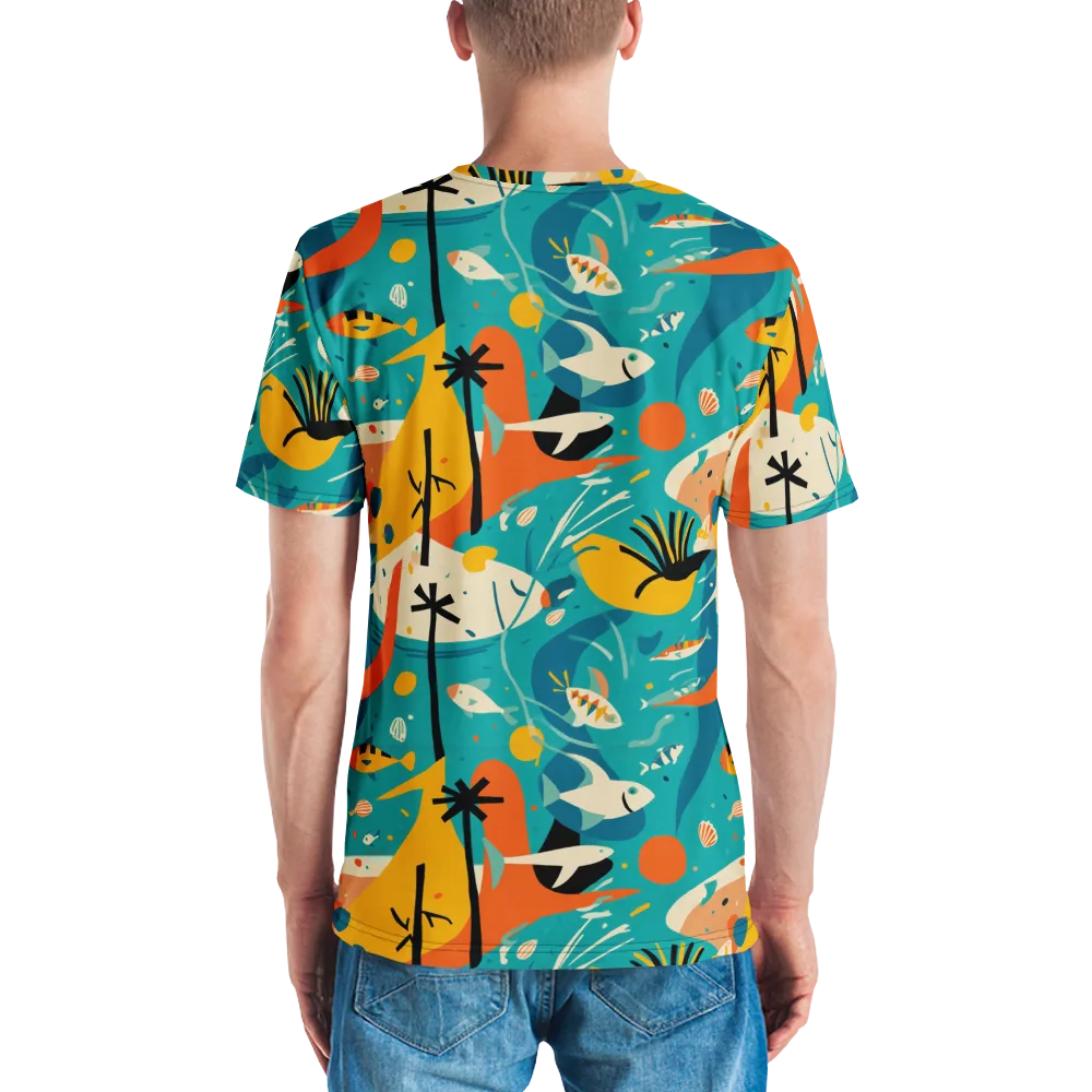 Tidal Modernism on Men's Crew Neck T-Shirt — Back