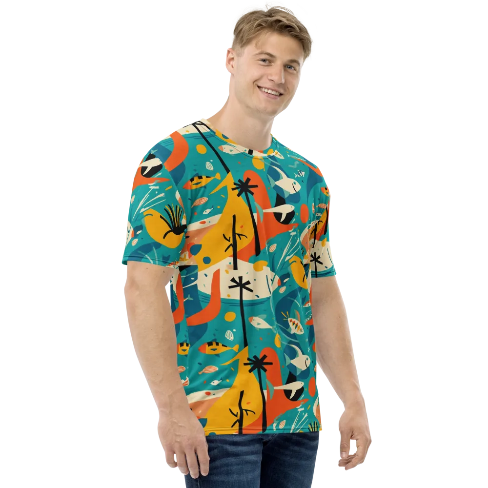 Tidal Modernism on Men's Crew Neck T-Shirt — Right