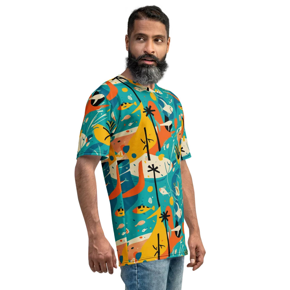 Tidal Modernism on Men's Crew Neck T-Shirt — Right
