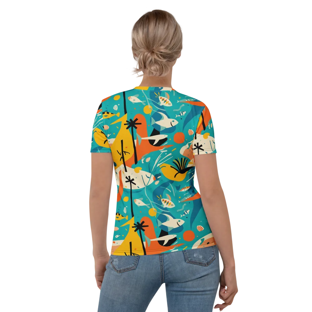 Tidal Modernism on Women's Crew Neck T-Shirt — Back