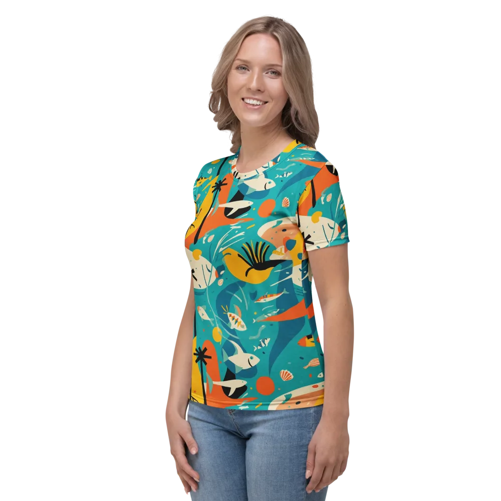 Tidal Modernism on Women's Crew Neck T-Shirt — Left