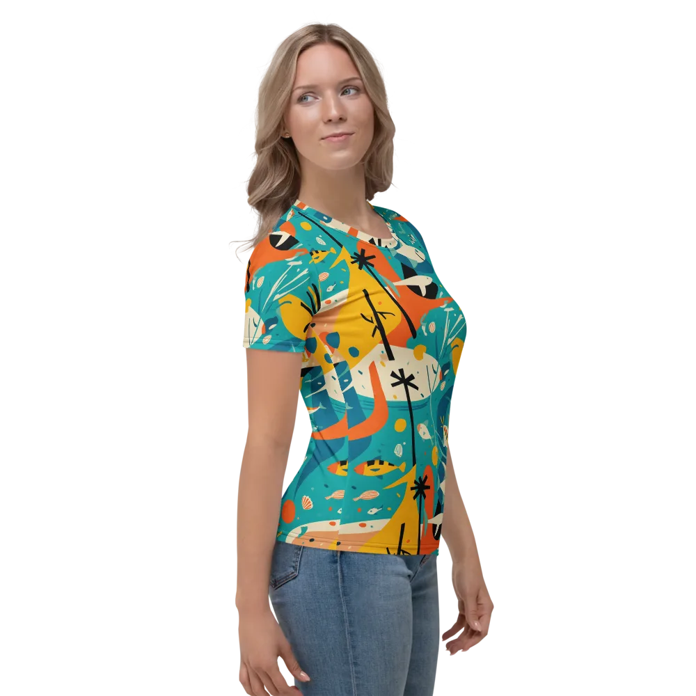 Tidal Modernism on Women's Crew Neck T-Shirt — Right
