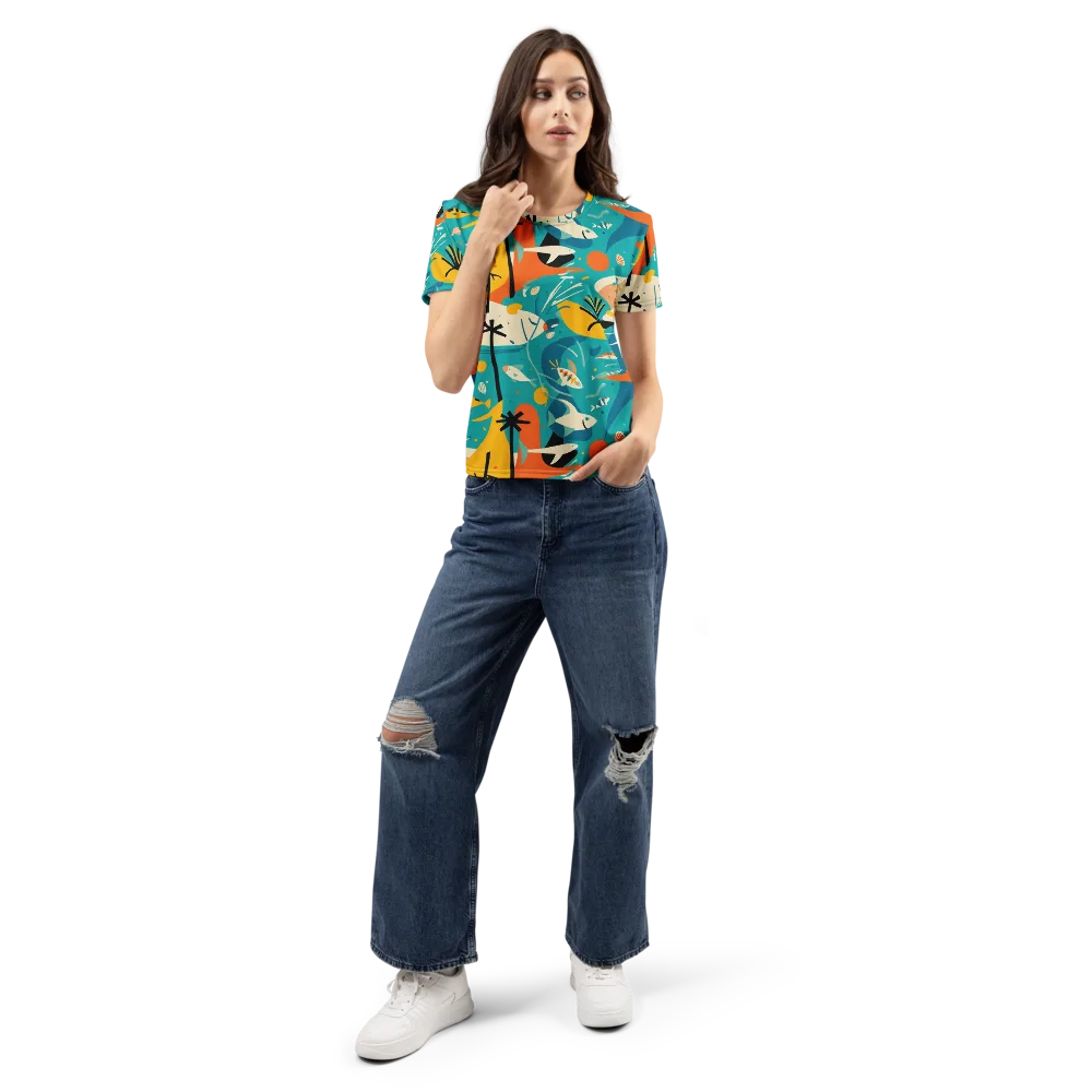 Tidal Modernism on Women's Crew Neck T-Shirt — Front