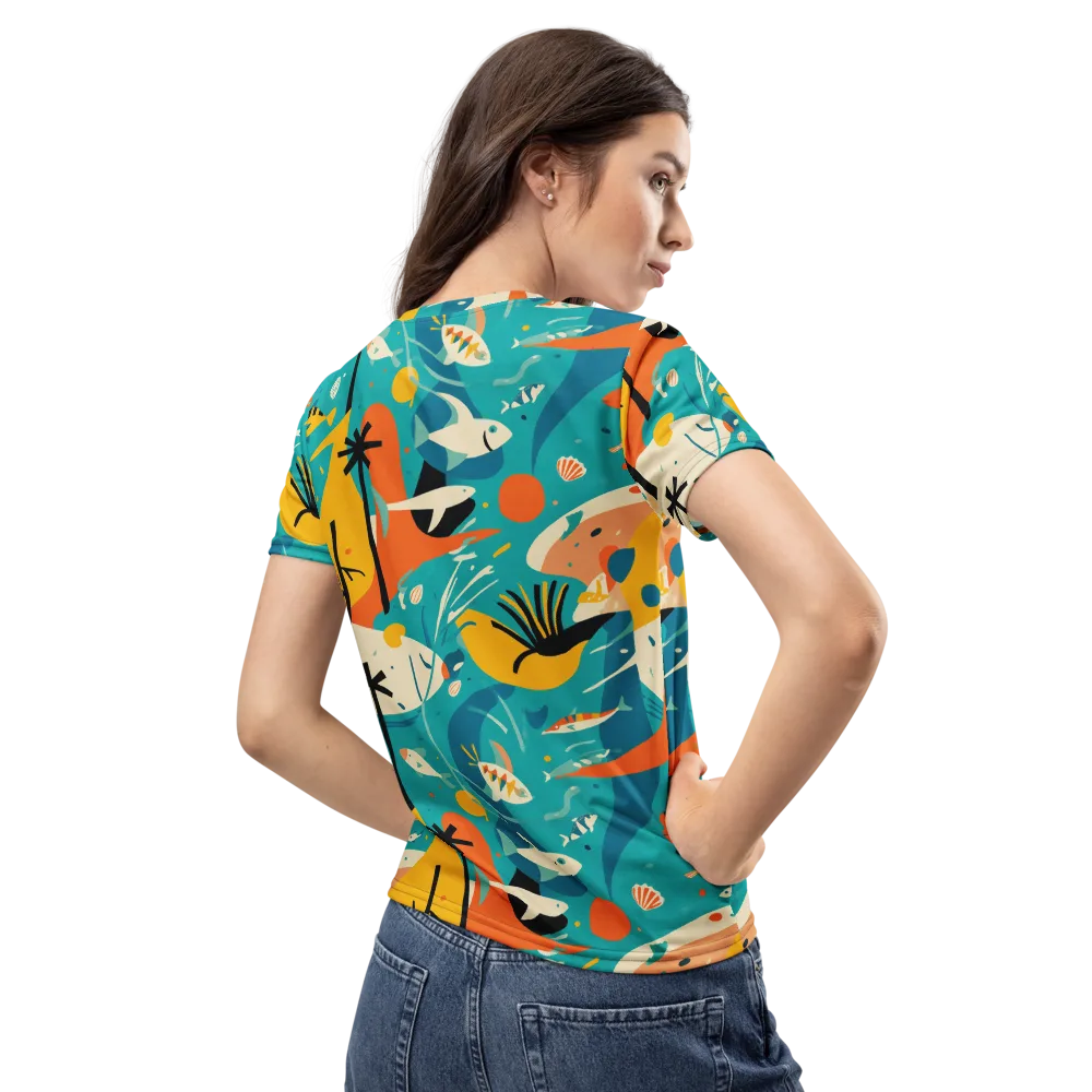 Tidal Modernism on Women's Crew Neck T-Shirt — Back