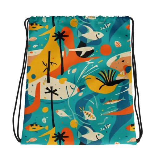 Tidal Modernism on a Drawstring Bag