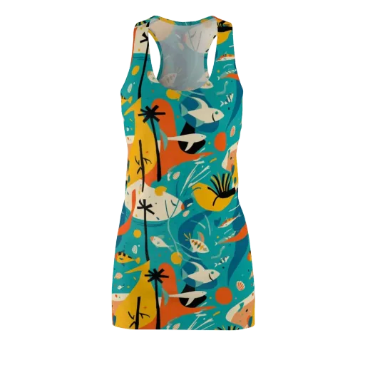 Tidal Modernism on a Racerback Dress