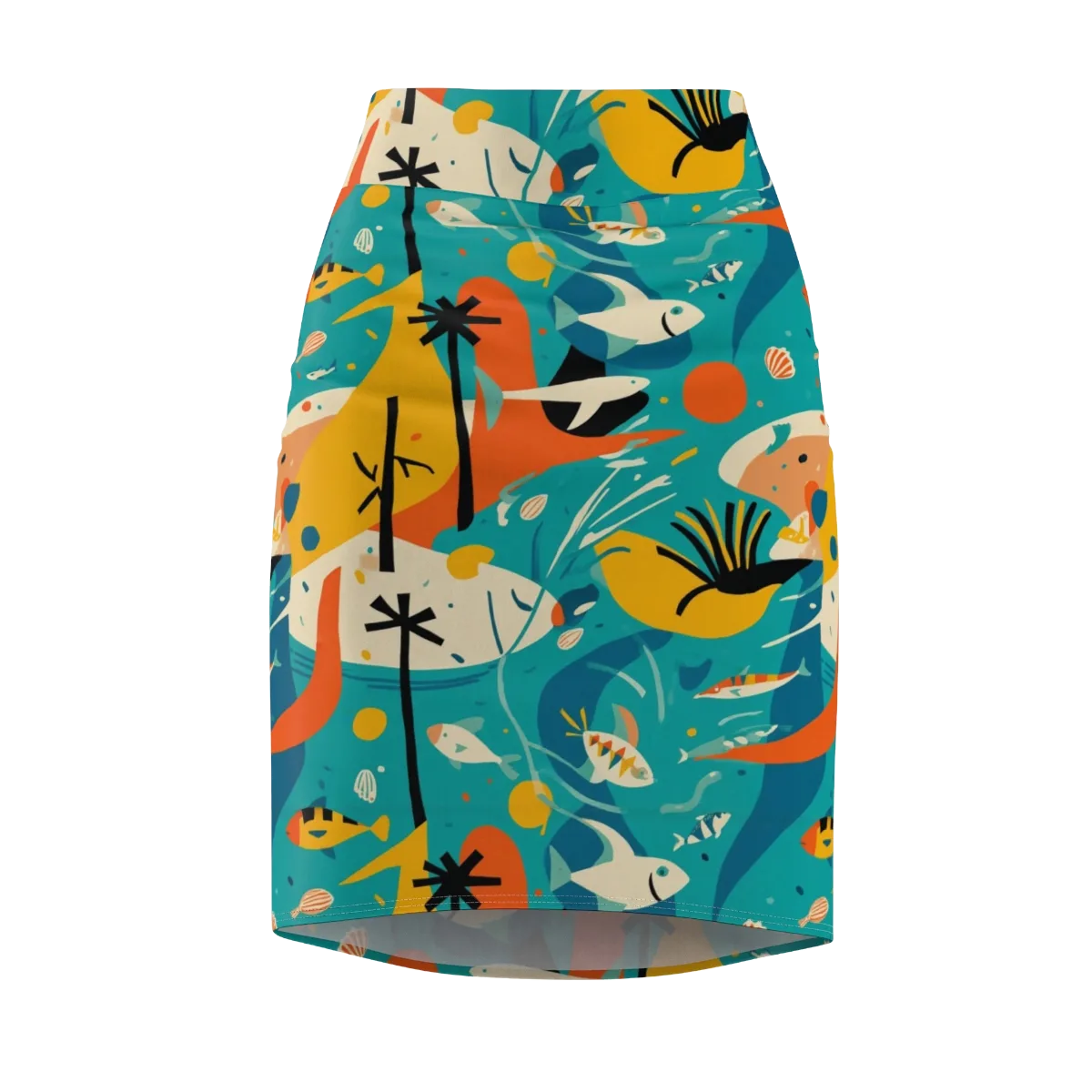 Tidal Modernism on Pencil Skirt — Front