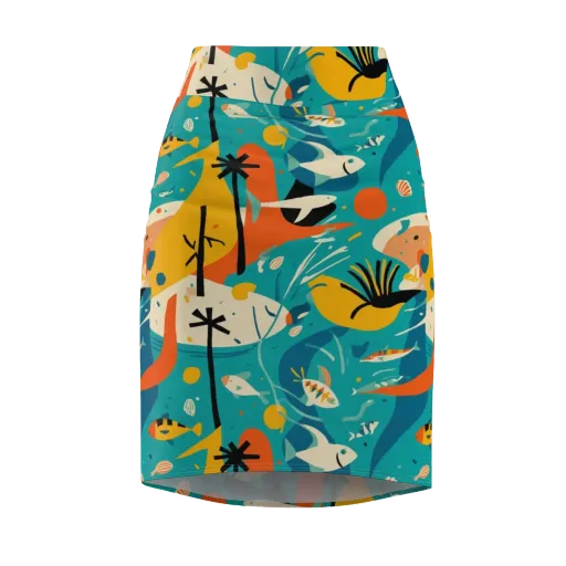 Tidal Modernism on a Pencil Skirt