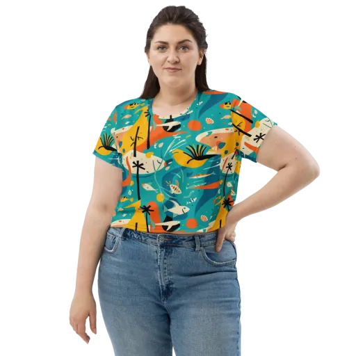 Tidal Modernism on a Crop Tee