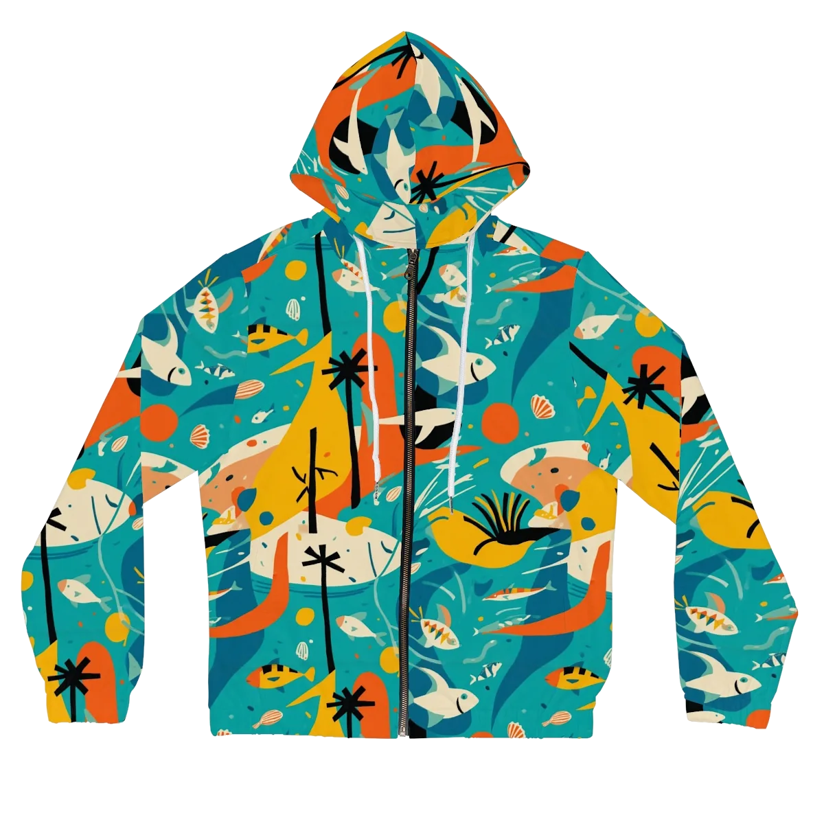 Tidal Modernism on Women's Full-Zip Hoodie — Front