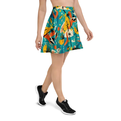 Tidal Modernism on a Skater Skirt