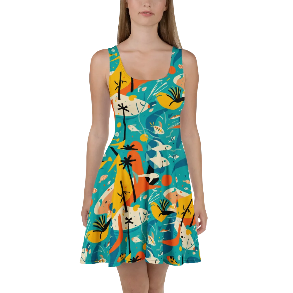 Tidal Modernism on Skater Dress — Front
