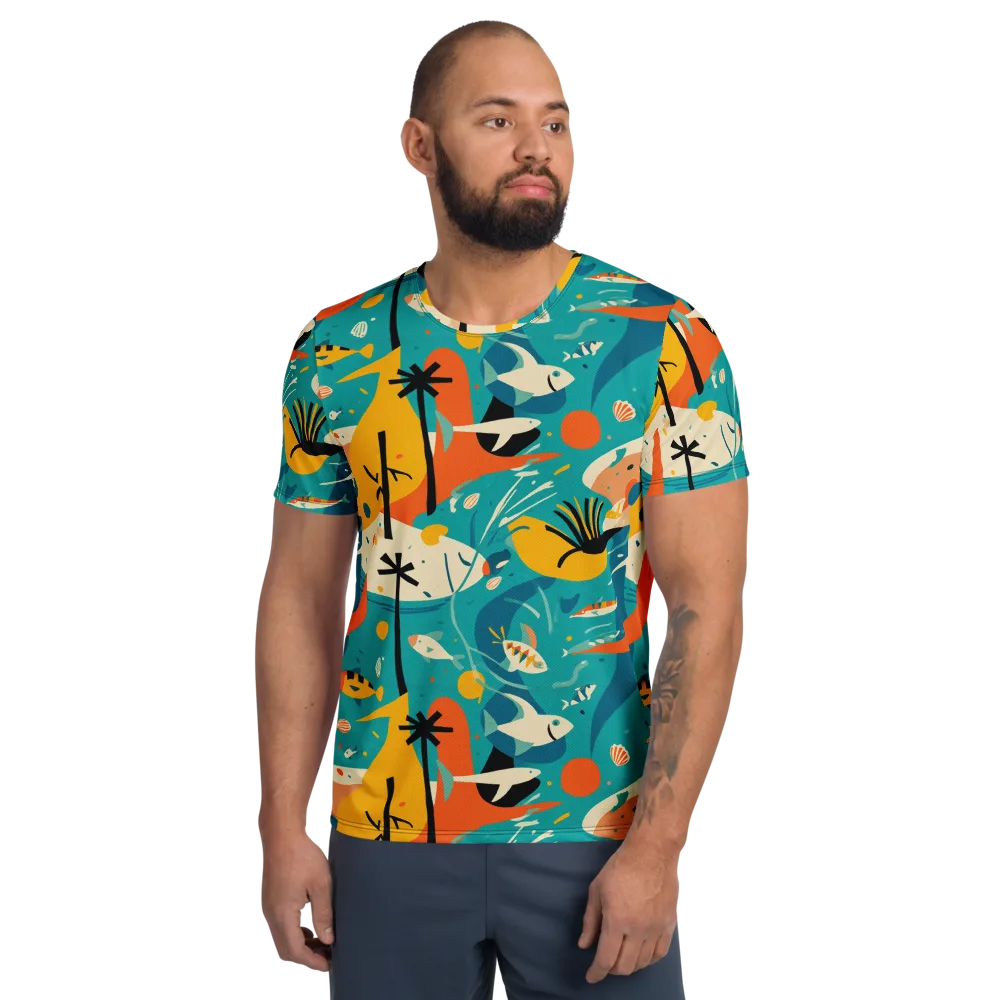 Tidal Modernism on Men's Athletic T-Shirt — Front