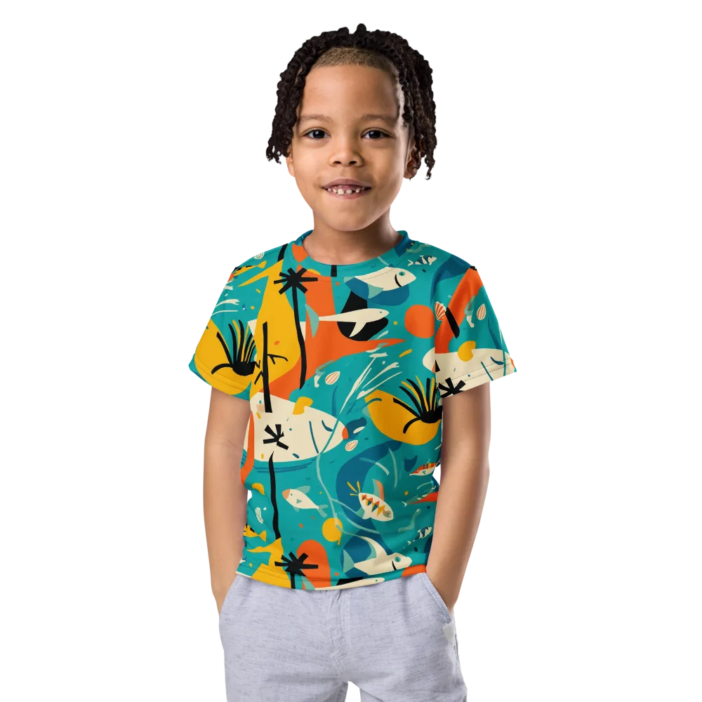 Tidal Modernism on Kids Crew Neck T-Shirt — Front