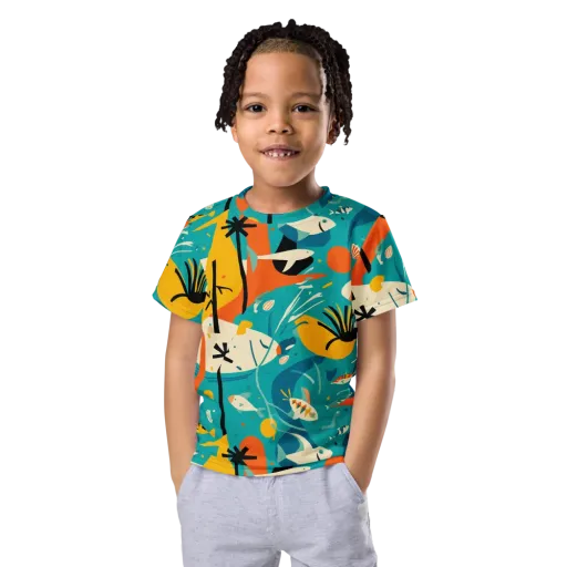Tidal Modernism on a Kids Crew Neck T-Shirt