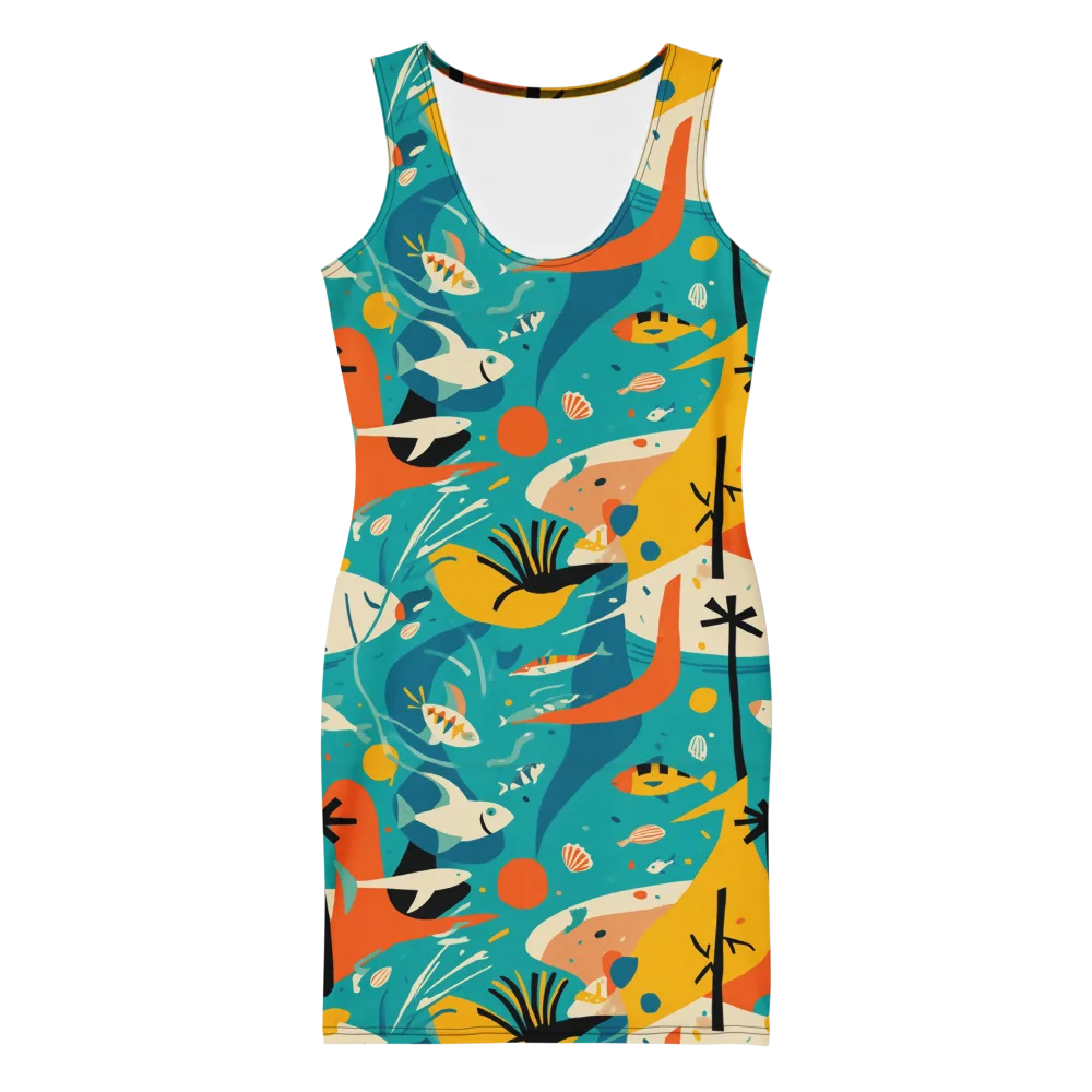 Tidal Modernism on Bodycon Dress — Front