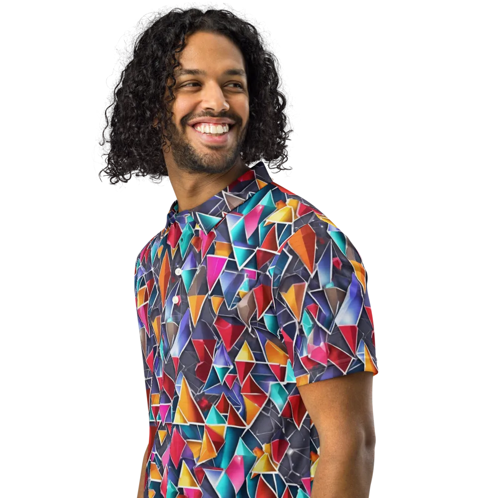 Prismatic Quarry on Men's Slim Fit Polo Shirt — Left Front